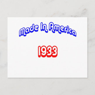 1933年アメリカ製 ポストカード