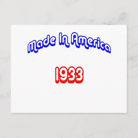 1933年アメリカ製 ポストカード (正面)