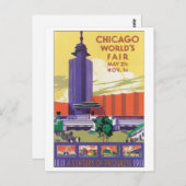 1933年シカゴ万国博覧会ポスター ポストカード (正面/裏面)