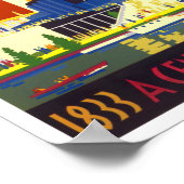 1933年シカゴ世界博覧会のヴィンテージ旅行ポスター ポスター (角)