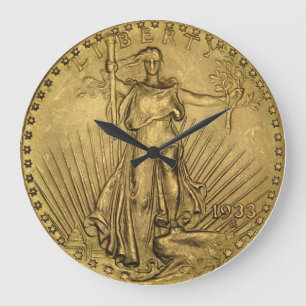 1933年ダブルイーグル金ゴールド硬貨 ラージ壁時計