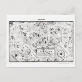 1933年ハーレムのナイトクラブの地図 ポストカード (正面)