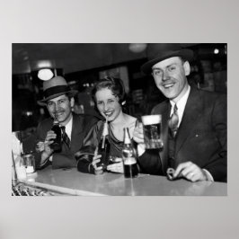 1933年禁止後のビール&プレッツェル ポスター