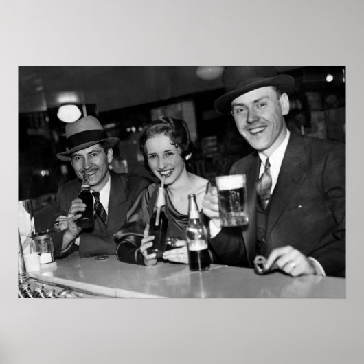 1933年禁止後のビール&プレッツェル ポスター (正面)