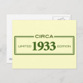 1933年頃 ポストカード (正面/裏面)