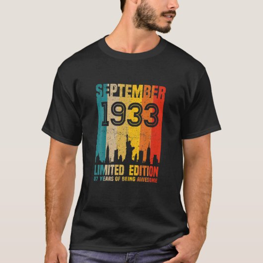 1933年9月Tシャツ87年古シャツ1933バット Tシャツ (正面)