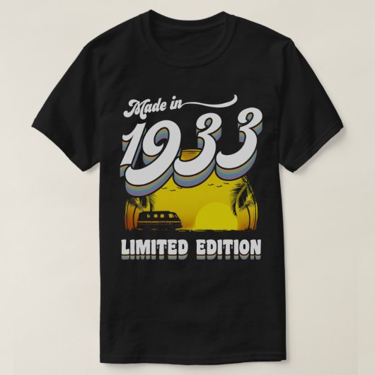 1933年90誕生日ギフト90歳90歳 Tシャツ (デザイン正面)