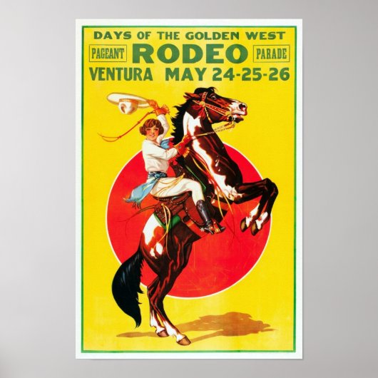 1933年 ベンチュラ・ロデオ ヴィンテージ広告 ポスター (正面)