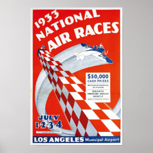 1933年 全米エアレース ヴィンテージ広告 ポスター