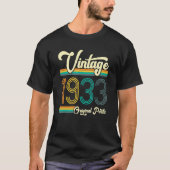 1933生まれ年の誕生日のオリジナル部品ヴィンテージ1 Tシャツ (正面)
