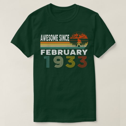 1933素晴らし年2月以来 Tシャツ (デザイン正面)