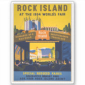 1933-34シカゴワールドフェアのヴィンテージポスター シール (正面)