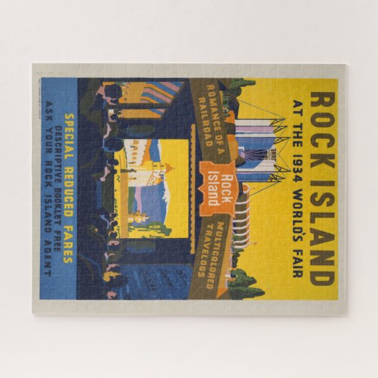 1933-34シカゴワールドフェアのヴィンテージポスター ジグソーパズル (横)
