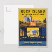 1933-34シカゴワールドフェアのヴィンテージポスター ポストカード (正面/裏面)