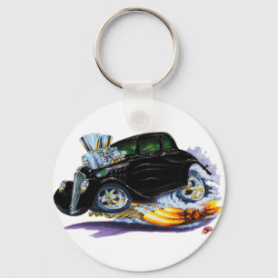 1933-36年のWillysの黒い車 キーホルダー