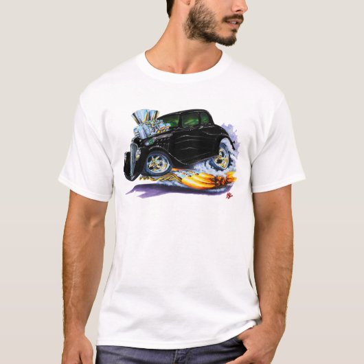 1933-36年のWillysの黒い車 Tシャツ (正面)