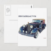 1933 CADILLAC V/16 #2 ポストカード (正面/裏面)