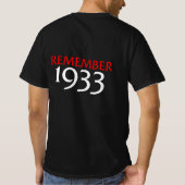 1933 Tシャツを思い出す Tシャツ (裏面)