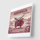 1934オーストラリアメリノヒツジ スクエア壁時計 (傾斜)