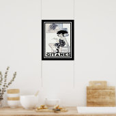 1934ギタネスフランスのたばこ広告 ポスター (キッチン)