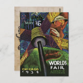 1934シカゴワールドのフェアヴィンテージはがき ポストカード (正面/裏面)
