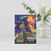 1934シカゴワールドフェアヴィンテージ旅行はがき ポストカード (スタンド正面)