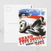 1934スイスグランプリヴィンテージレース ポストカード (正面/裏面)