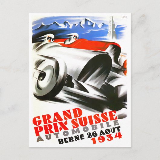 1934スイスグランプリヴィンテージレース ポストカード (正面)