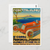 1934ナポリ・グランプリ・ヴィンテージ・レース ポストカード (正面/裏面)