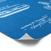 1934パターゴルフクラブ特許アートスケッチプリント ポスター (角)