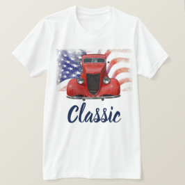 1934年のクラシックで赤い車 Tシャツ