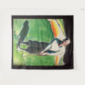 1934年のゴルフをするプリント タペストリー (正面(横))