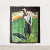 1934年のゴルフをするプリント タペストリー (正面)