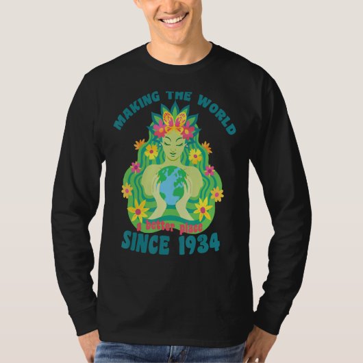 1934年の誕生日以来、世界をより良くする Tシャツ (正面)