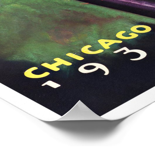 1934年シカゴ世界博覧会のヴィンテージ旅行ポスター ポスター (角)