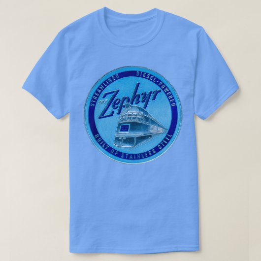 1934年ゼファー旅客列車 Tシャツ (デザイン正面)