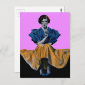 1934年チェスかわいらしテルフィールドを楽しむ女性 ポストカード (正面/裏面)