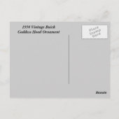 1934年ビュイックの女神フードオーナメント ポストカード (裏面)