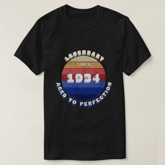 1934年伝説の誕生 レトロTシャツ Tシャツ (デザイン正面)