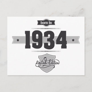 1934年生まれ (ダーク&ライトグレー) ポストカード