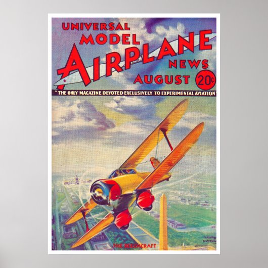 1934年誌：模型飛行機ニュース ポスター (正面)