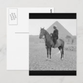 1934年頃のギザの騎馬像 ポストカード (正面/裏面)