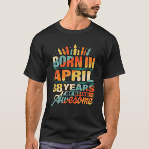 1934年4月88年88歳誕生日贈与蝋燭 Tシャツ
