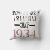 1934年90歳の誕生日用枕 クッション (裏面)