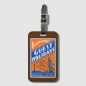 1934 BLACKPOOL UKポスタースタンプKITSCH クール ラゲッジタグ (正面縦)
