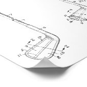 1934 Golf Club Head Patent Art Drawing Print ポスター (角)