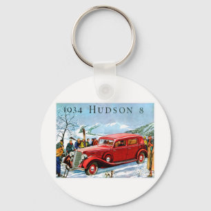 1934 Hudson 8ヴィンテージ自動車広告 キーホルダー