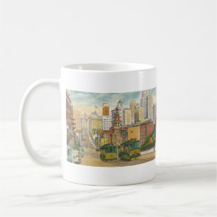 1934 San Francisco、CA linenはがき コーヒーマグカップ
