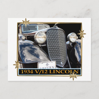 1934 V-12リンカーン ポストカード