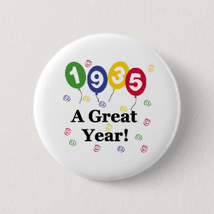 1935年すばらしい年の誕生日 缶バッジ